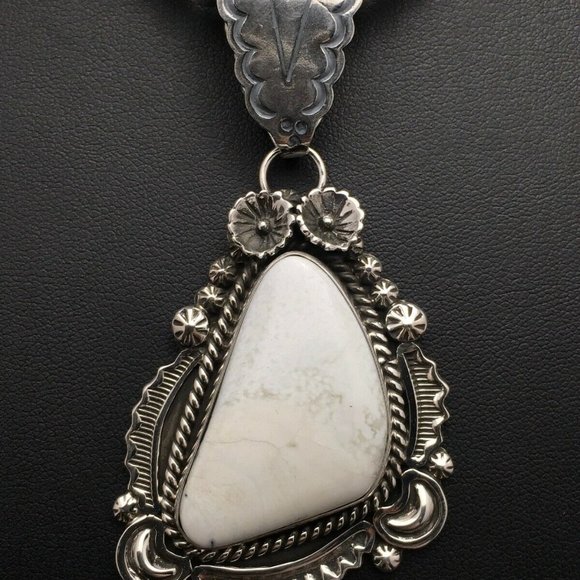 Navajo Sterling Silver Necklace Pendant Length 20 - Picture 7 of 12